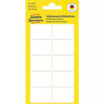   Etikett, 32x23 mm, kézzel írható, lekerekített sarkú, AVERY ZWECKFORM, 60 etikett/csomag
