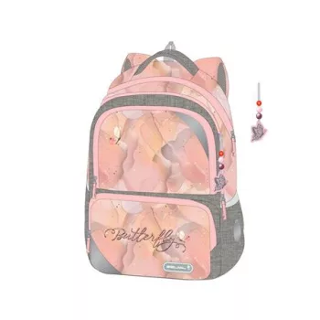  Iskolatáska, cipzáras, BELMIL "Maxi Packspecial T-Shinning Butterfly", pillangó