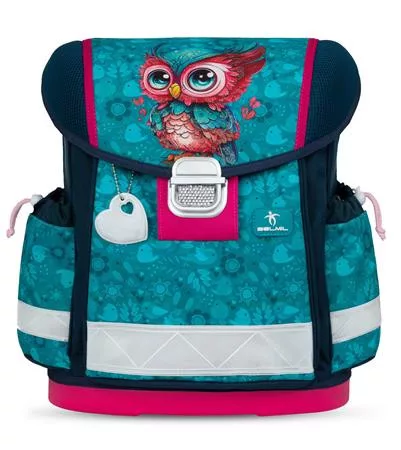 Iskolatáska, fémcsat, BELMIL "Classy Cute Owl", bagoly