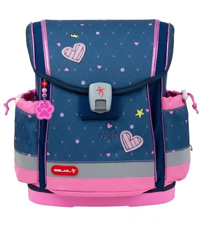 Iskolatáska, mágneszárral BELMIL "Classy Plus Hearts", szivecske