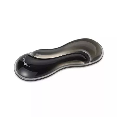Csuklótámasz egérhez/trackball-hoz, géltöltésű, KENSINGTON "Slim DuoGel", fekete-szürke