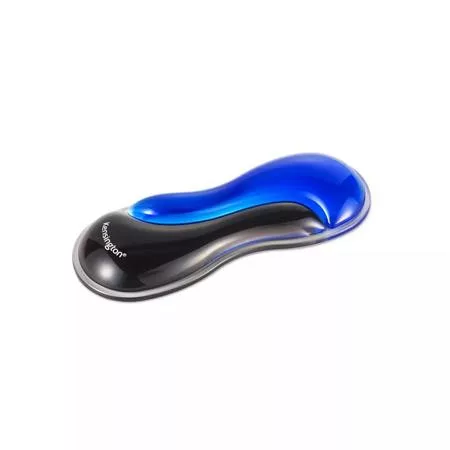 Csuklótámasz egérhez/trackball-hoz, géltöltésű, KENSINGTON "Slim DuoGel", fekete-kék