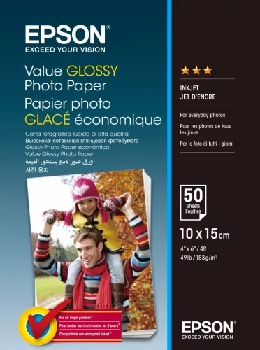 Epson fényes fotópapír (10x15, 50 lap, 183g)