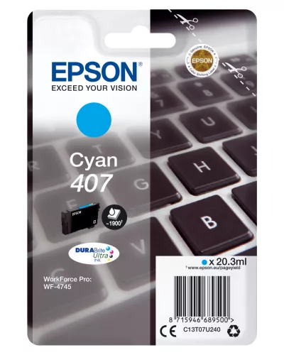 Epson T07U2 Cyan Eredeti Tintapatron No.407