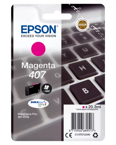 Epson T07U3 Magenta Eredeti Tintapatron No.407