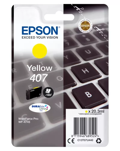 Epson T07U4 Yellow Eredeti Tintapatron No.407