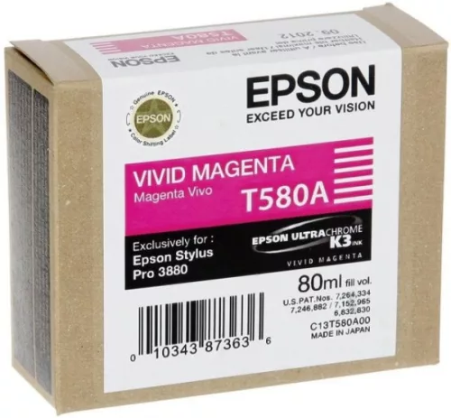 Epson T580A Vivid Magenta Eredeti Tintapatron
