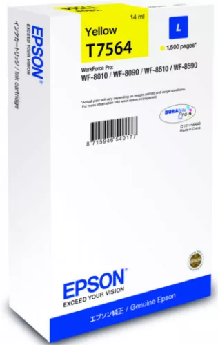 Epson T7564 Patron Yellow 1,5K