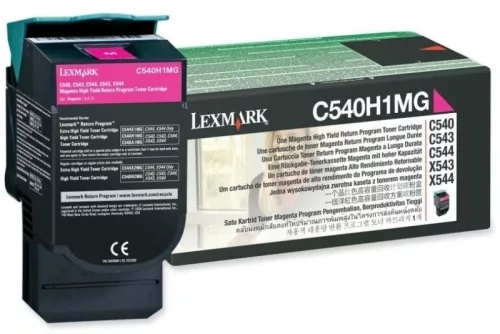 Lexmark C54x/X54x High Return Toner Magenta 2K Eredeti C540H1MG
