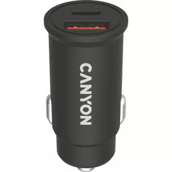   Autós töltő, USB-C/USB-A, QC 3.0 18W, PD 30W, CANYON "C-20B03"