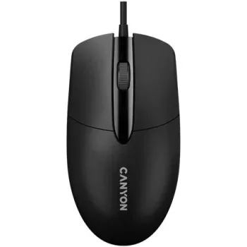   Egér, vezetékes, optikai, USB, CANYON "M-5", fekete