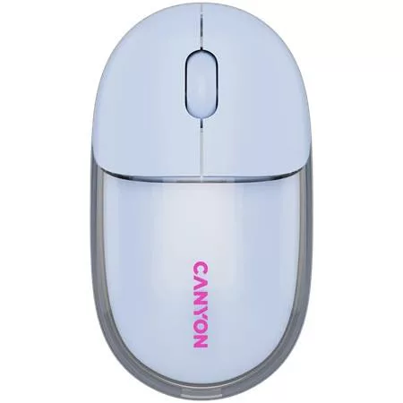 Egér, vezeték nélküli, dual-mode kapcsolat, optikai, CANYON "OnClick 24", kék