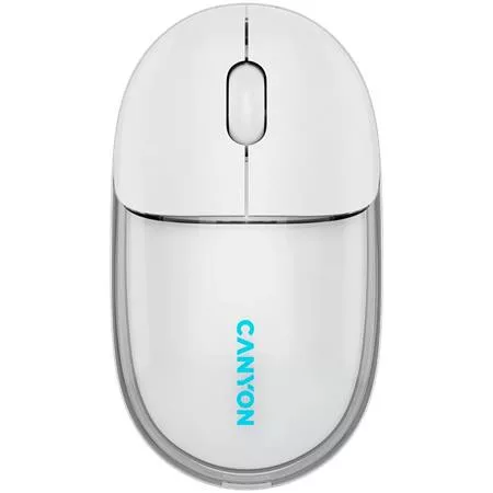 Egér, vezeték nélküli, dual-mode kapcsolat, optikai, CANYON "OnClick 24", fehér