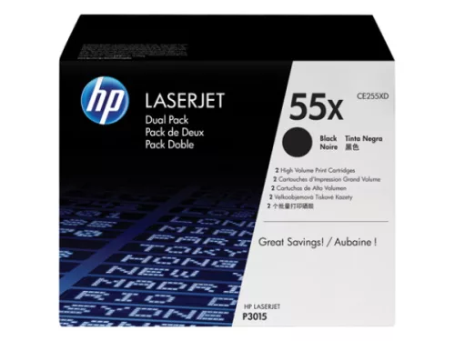 HP CE255XD 2* No.55X Black Eredeti Toner