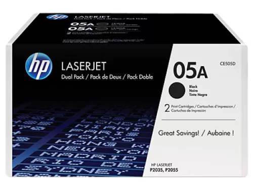 HP CE505D 2* No.05A Black Eredeti Toner