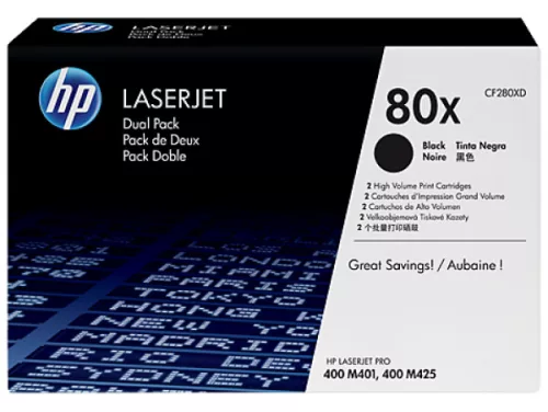 HP CF280XD 2* No.80X Black Eredeti Toner