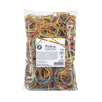   Postázógumi, 60X2 mm, VICTORIA FACILITY, 1 kg, vegyes színű