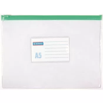 Rendszerező tasak, A5, PVC, simítózáras, DONAU