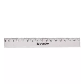 Vonalzó, műanyag, 16 cm, DONAU