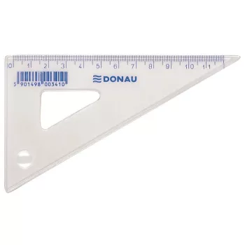 Háromszög vonalzó, műanyag, 60°, 12 cm, DONAU