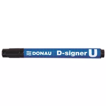   Alkoholos marker, 2-4 mm, kúpos, DONAU "D-signer U", fekete