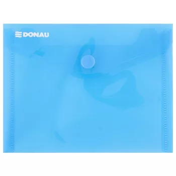 Irattartó tasak, A6, PP, patentos, DONAU, kék