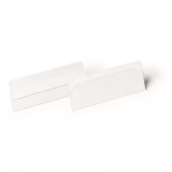   Logisztikai zseb, 100x38 mm, fekvő, DURABLE "HARD COVER", öntapadó csíkkal, átlátszó
