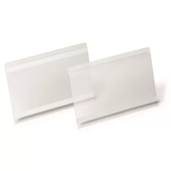   Logisztikai zseb, A5, fekvő, DURABLE "HARD COVER", öntapadó csíkkal, átlátszó