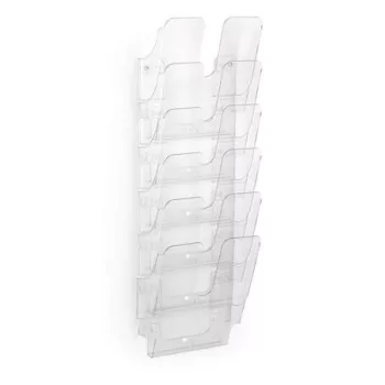   Prospektustartó, fali, álló, A4, DURABLE "FLEXIPLUS 6", áttetsző