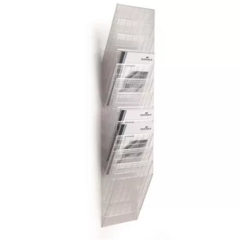   Prospektustartó, fali, álló, A4, DURABLE "FLEXIBOXX 12", áttetsző