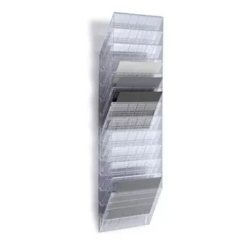   Prospektustartó, fali, fekvő, A4, DURABLE "FLEXIBOXX 12", áttetsző