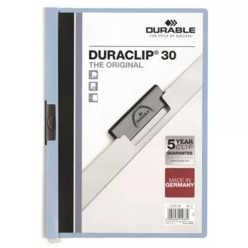   Gyorsfűző, klipes, A4, DURABLE "DURACLIP® 30", kék