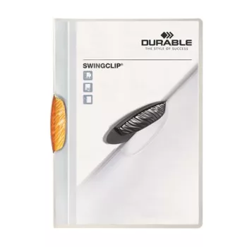  Gyorsfűző, klipes, A4, DURABLE "Swingclip® 30", narancs