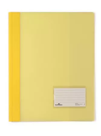 Gyorsfűző, A4, extra erős, széles, DURABLE, sárga