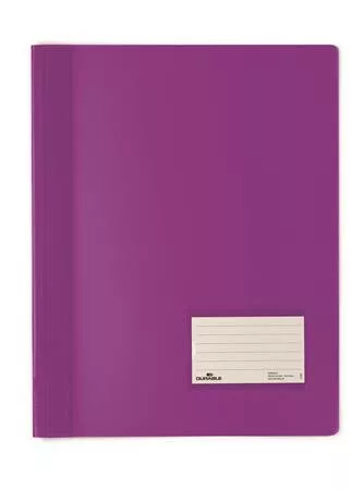 Gyorsfűző, A4, extra erős, DURABLE "DURALUX®", áttetsző lila