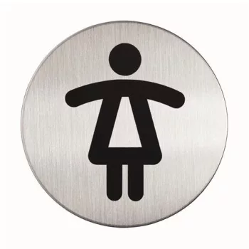   Információs tábla, rozsdamentes acél, DURABLE "Női WC"