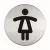 Információs tábla, rozsdamentes acél, DURABLE "Női WC"