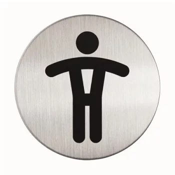   Információs tábla, rozsdamentes acél, DURABLE "Férfi WC"