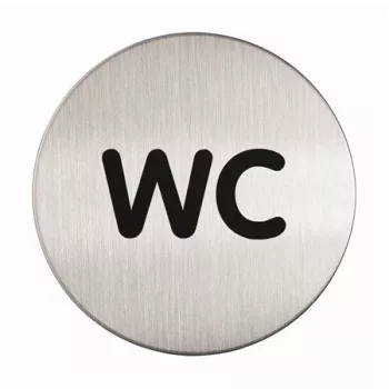   Információs tábla, rozsdamentes acél, DURABLE "WC"