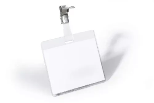 Névkitűző, csíptetővel, 60x90mm, DURABLE