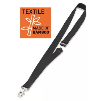   Nyakbaakasztó, karabinerrel, DURABLE "ECO", fekete
