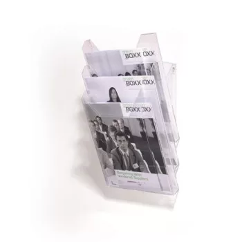   Katalógustartó, asztali és fali, A4, 3 rekeszes, DURABLE "Combiboxx", átlátszó