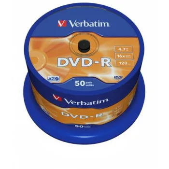DVD+R lemez, AZO, 4,7GB, 16x, 50 db, hengeren, VERBATIM