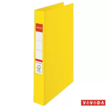   Gyűrűs könyv, 4 gyűrű, 42 mm, A4, PP, ESSELTE "Standard", Vivida sárga