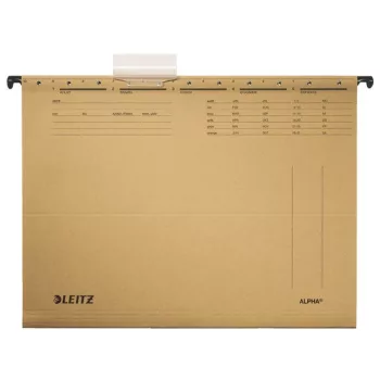   Függőmappa, karton, A4, LEITZ "Alpha Standard", natúr