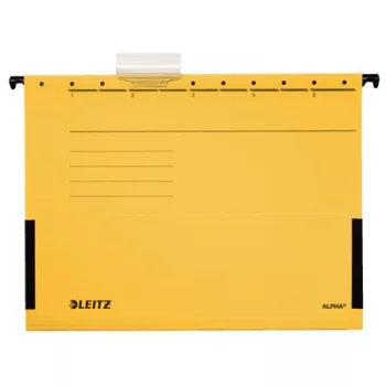   Függőmappa, oldalvédelemmel, karton, A4, LEITZ "Alpha", sárga