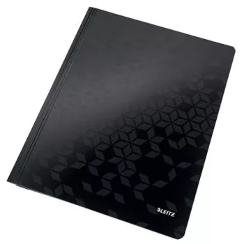   Gyorsfűző, laminált karton, A4, LEITZ "Wow", fekete