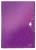 Harmonikamappa, A4, PP, 6 rekeszes, LEITZ "Wow", lila