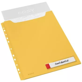  Genotherm, lefűzhető, A4 maxi, LEITZ "Cosy Privacy", melegsárga