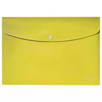   Irattartó tasak, A4, PP, patentos, LEITZ "Recycle", sárga